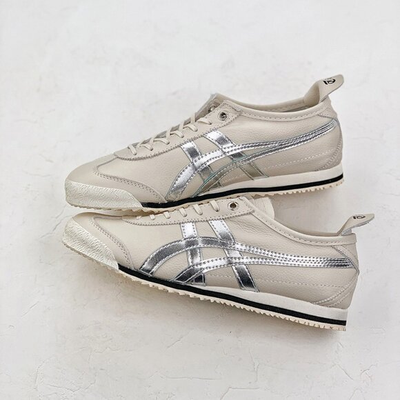 Onitsuka Tiger Shoes - Onitsuka Tiger MEXICO 66 Tan/Silver Sneakers